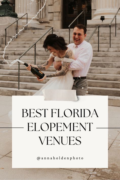 Discover the best Florida elopement venues in St. Augustine, Orlando, Tampa, Miami, and the Florida Keys & Key West! St Augustine Florida Elopement, St Augustine Florida, Key West Florida, Destination Elopement, Florida Keys, Key West, Orlando, Tampa, Miami