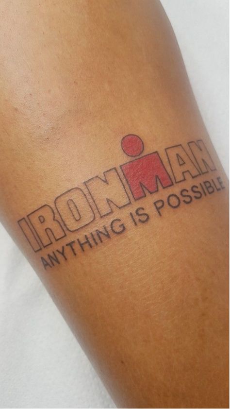 Any thing is possible Anything Is Possible Tattoo, Ironman Tattoo Triathlon, Tri Tattoo, Ironman Tattoo Ideas, Running Clipart, Ironman Triathlon Motivation, Ironman Triathlon Tattoo, Ironman Tattoo, Triathlon Tattoo