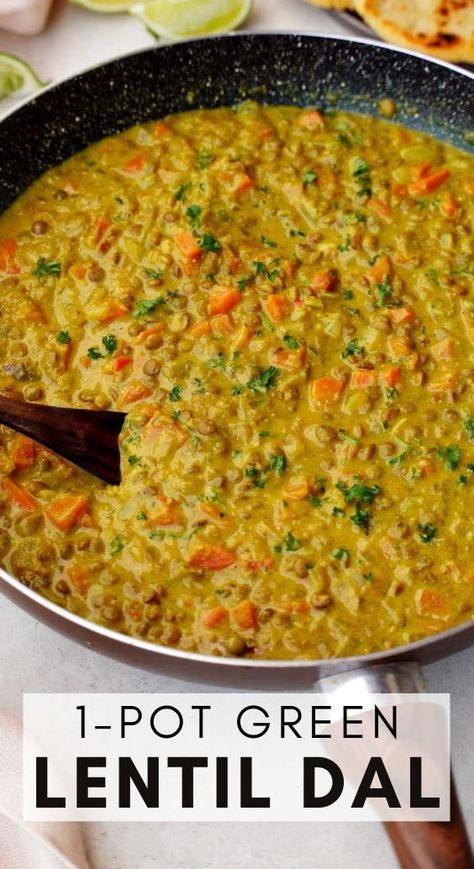 Green Lentil Dahl Recipe, Lentil Side Dish, Lentil Dahl Recipe, Lentil Dinner Recipes, Lentil Dinner, Lentil Dal Recipe, Green Lentil Recipes, Lentil Recipes Indian, Lentil Recipes Easy