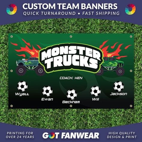 GotFanwear - Etsy Ayso Soccer Banner, Soccer Team Banners, Sports Banners, Ayso Soccer, Soccer Banners, Soccer Banner, Jersey Numbers, Team Banner, Sport Banner