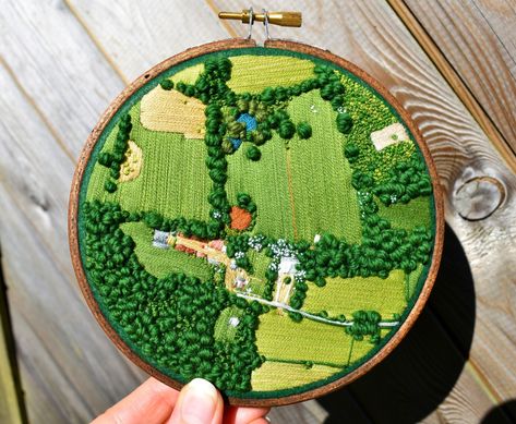 Aerial Views Landscape, Embroidered Landscapes, Arts Crafts Style, Modern Crafts, 12 Days Of Christmas, Textile Artists, Aerial View, Embroidery Art, Creative Art