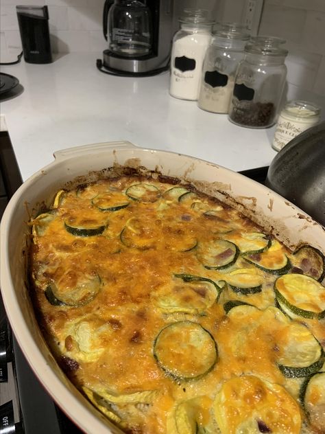 Egg And Cheese Casserole, Creamy Mushroom Soup, Cheesy Zucchini, Egg And Cheese, Pea Salad, Summer Eating, Cheese Casserole, Summer Squash, Baked Eggs