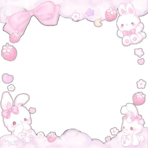 Kawaii Frame Overlays, Kawaii Edit Overlays, Cute Frame Transparent Png, Kawaii Frame Png, Pink Rentry Frame, Kawaii Borders Frames, Cutecore Frame, Cute Frame Template, Kawaii Overlays For Edits