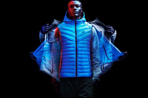 This holiday sees a convergence of fleece and down for Nike's Tech Fleece Aeroloft Collection. The i... Ninja Hoodie, Sport Portraits, Tech Branding, Outfit Collage, Tech Pack, Cool Gear, Nike Tech Fleece, Nike Tech, Tech Fleece