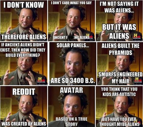 Ancient Aliens host recalls his own UFO ... Ancient Aliens Funny, Ancient Aliens Guy, Aliens Meme, Aliens Guy, Chemistry Cat, Aliens History, Ancient Astronaut, Aliens And Ufos, Leaving Facebook