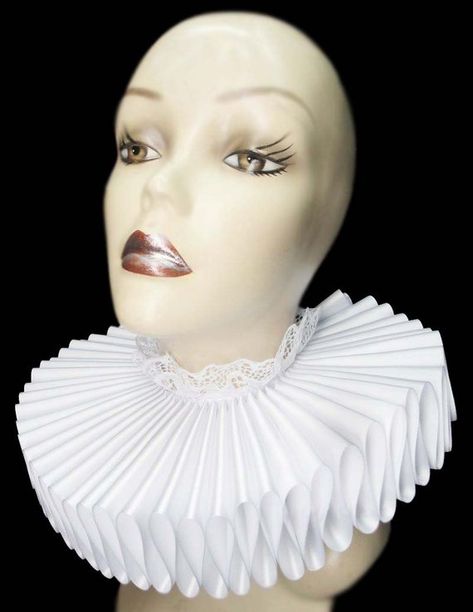 Elizabethan Ruff, Clown Collar, Neck Ruffle Collar, Tudor Fashion, Elizabethan Collar, Victorian Collar, Ruff Collar, Lizzie Hearts, Morgantown Wv