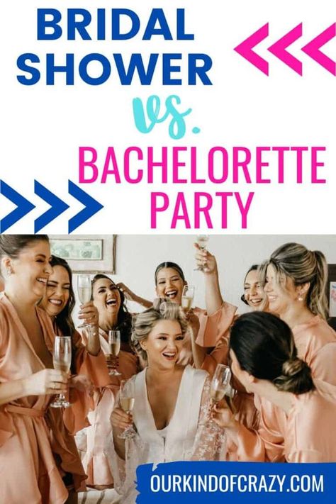 Bridal Shower vs. Bachelorette Party…what is the difference? The bridal shower and bachelorette party are traditionally the two celebratory events for the bride leading up to her wedding. Goa Party, Bachelorette Diy, Party Timeline, Wedding Guess, Nightlife Party, Engagement Humor, Bridal Shower Wine, Bridal Shower Backdrop, Bride Shower