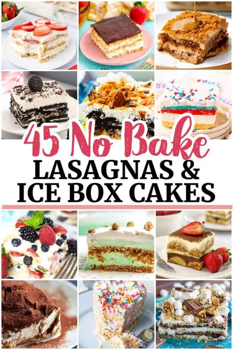 Key Lime Icebox Cake, Ice Box Cakes, Pumpkin Lasagna Dessert, Easter Brunch Dessert, Peaches And Cream Dessert, Ice Box Cake, Box Cakes, Icebox Cake Recipes, Baked Lasagna