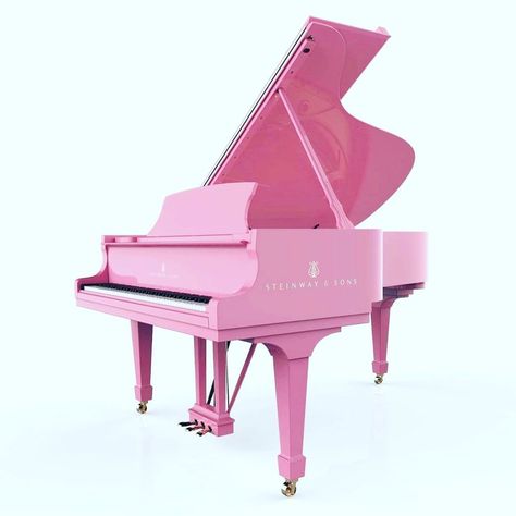 Pink Piano, Steinway Piano, Instagram Money, Dream Library, Pink Life, Pop Collection, Pink Houses, Pink Room, Everything Pink