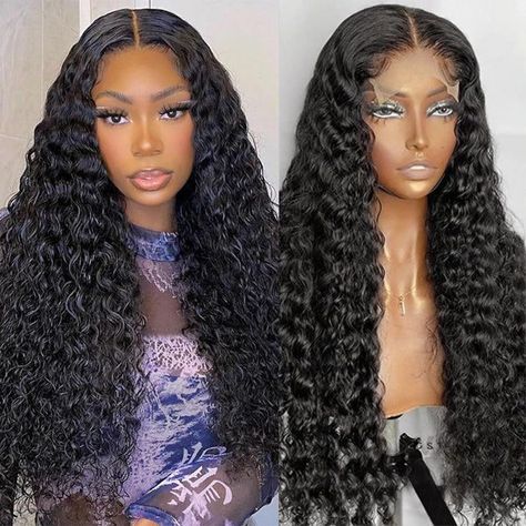 PRICES MAY VARY. ❤️ Muzkala Deep Wave Lace Front Wigs Human Hair Deep Wave Wicky: Our deep wave wigs hair is standard 10A, 100% using only female hair under 28 years old, Pre Plucked With Baby Hair, Long Natural Hairline, the hair is jet black and shiny, soft and healthy. Dress young and beautiful. ❤️ Deep Wave Lace Front Wigs Human Hair：Glueless 13x6 lace Frontal wigs Pre Plucked,180% Density Deep Wave Frontal Wig with Natural Hairline. ❤️ Quality & Advantage :Full density and sufficient length Deep Curly Wig, Deep Wave Lace Front Wigs, Hair For Black Women, Wavy Wigs, Lace Front Wigs Human Hair, Female Hair, Wigs Hair, Deep Curly, Wigs Human Hair