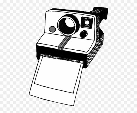 Polaroid Camera Clipart Black And White Polaroid Clipart, Camera Doodle, Camera Silhouette, Aesthetic Transparent, Camera Clipart, Camera Clip Art, Vintage Polaroid Camera, Camera Illustration, Camera Drawing