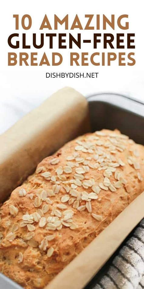 Oat Bread Gluten Free, Bread Recipes No Yeast, Gluten Free Bread Recipe No Yeast, Gluten Free Oat Bread, Gluten Free Italian Bread, Gluten Free Bread Recipe Easy, Oat Bread Recipe, Gluten Free Quick Bread, Wheat Free Bread