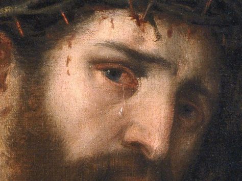 Jesus wept Sagrada Face, Corpus Domini, Jesus Wept, Agnus Dei, Rennaissance Art, Jesus Face, Jesus Painting, Personal Aesthetic, Jesus Christ Images