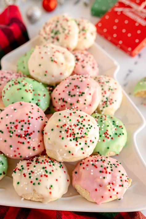 This Delicious House, Cherry Italian Cookies, Italian Almond Paste Cookies Recipes, Shortbread Spritz Cookies, Italian Fruit Cookies, Italian Spritz Cookies, Italian Nut Cookies, Old Christmas Cookie Recipes, Christmas Drop Cookies Recipes