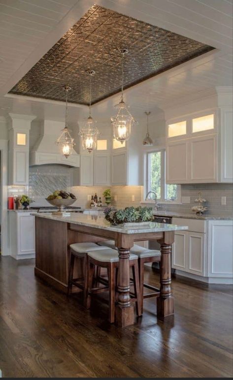 Kitchen Ceilings, Kitchen Ceiling Design, Best Kitchen Design, Kitchen Ceiling, Tin Ceiling, Ceiling Ideas, Ceiling Tiles, Kitchen Redo, False Ceiling