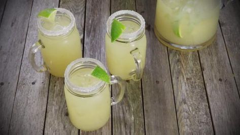 Beer Margaritas Beerita Recipe, Beer Margarita Recipe, Smirnoff Drinks, Beer Margaritas, Beer Margarita, Frozen Limeade, Frozen Juice, Margarita Salt, Mexican Beer