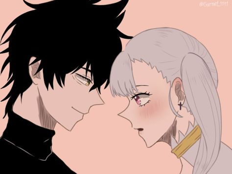 Yuno X Noelle, Asta X Mimosa, Noelle Black Clover, Black Clover Ships, Anime Black Clover, Noelle Silva, Black Clover Anime, Anime Black, New Board