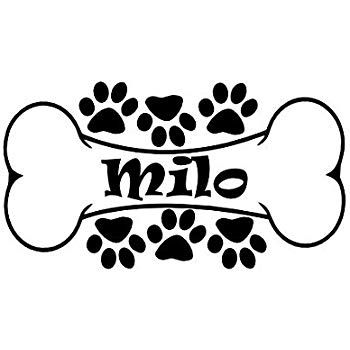 AmazonSmile: Personalized (R13) Name Dog Bone Vinyl Decal Sticker Custom: Home Improvement Personalized Wall Decals, Sign Fonts, Idee Cricut, Paw Print Stickers, Dog Treat Jar, Metal Tattoo, Dog Decals, Name Sticker, Bowl Food