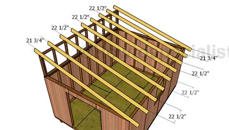 12x16 Lean to Shed Roof Plans | HowToSpecialist - How to Build, Step by Step DIY Plans Kayak Storage Rack, Lean To Roof, Lean To Shed Plans, Diy Storage Shed, Lean To Shed, Kayak Storage, Shed Building Plans, Diy Shed Plans, Storage Shed Plans