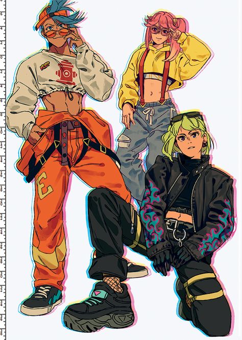 (2) TAKI BERT 🔥(PROMARE 18+ ZINE on gumroad!)🚒 on Twitter: "crop top fashion gang 😎 #PROMARE https://t.co/QFxor8nzWY" / Twitter Top Art, Dope Art, 영감을 주는 캐릭터, Funky Art, Pretty Art, Character Design Inspiration, Drawing Inspiration, Cool Drawings, Aesthetic Art