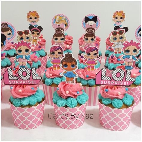 Lol Cupcake Ideas, Lol Doll Cupcakes, Lol Birthday Cupcakes, Lol Surprise Cupcakes Ideas, Lol Surprise Cupcakes, Lol Cupcakes, Lol Surprise Dolls Cupcakes, Lol Cupcakes Birthday Cake, Lol Doll Cake Pops