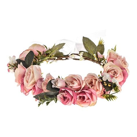 Wedding Party Beach, Halo Headpiece, Baby Flower Crown, Floral Crown Wedding, Rose Flower Crown, Wedding Hair Wreath, Floral Halo, Floral Border Design, Silk Flowers Wedding