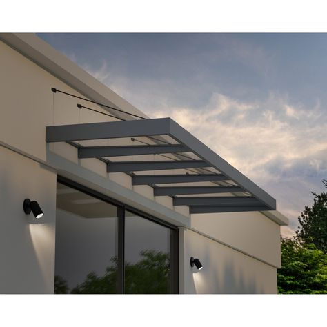 The Sophia XL is the epitome of modern style and functionality – our extra-wide and deep Door Awning is a chic solution to elevate your home. Modern Overhang, Modern Awning Front Door Exterior, Black Metal Awning Over Garage Door, Modern Metal Awnings Over Doors, Black Steel Awning, Modern Steel Awning, Awning Design, Porch Awning, Porch Windows