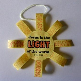 Jesus Is The Light, Toddler Sunday School, Vacation Bible School Craft, Sunday School Projects, Bible Crafts Sunday School, John 8 12, Sunday School Classroom, Children's Church Crafts, Bible Activities For Kids