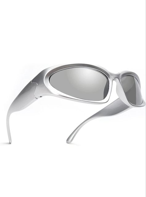 #fashion #trending #y2kfashion #sunglasses Dark Futuristic, Silver Framed Mirror, Futuristic Sunglasses, Shades Glasses, Balenciaga Sunglasses, Dark Sunglasses, Silver Sunglasses, Shades Sunglasses, Butterfly Sunglasses