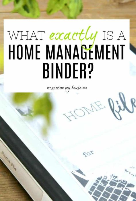 Everything you need to know about a Home Management Binder all in one place. Household Planner / Family Notebook - whatever you call it, you can find out exactly what it is right here. #homemanagementbinder #householdplanner #familynotebook Family Notebook, Homemaking Binder, Household Notebook, Organised Life, Household Binder, Home Binder, Organizing Paperwork, Household Management, Home Management Binder