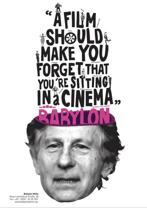 Filmmaking Quotes, Filmmaking Inspiration, Graphic Posters, Acting Tips, Roman Polanski, Film School, Film Inspiration, Film Quotes, Freelance Graphic Design