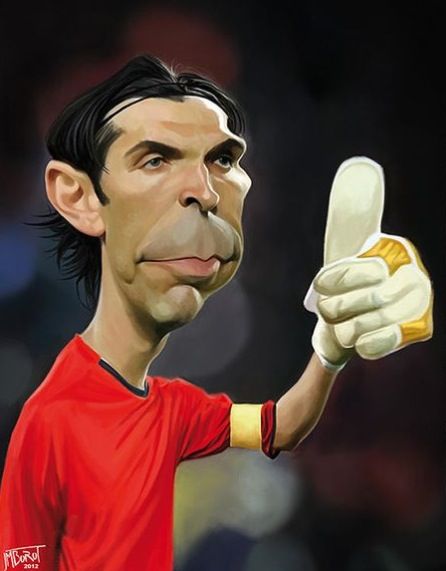 Gianluigi Buffon Create A Comic, Johan Cruyff, Soccer Art, Jean Marc, Funny Caricatures, Caricature Artist, Celebrity Caricatures, Sports Figures, Virtual Art