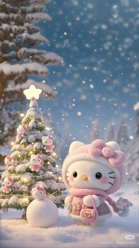 헬로키티 배경화면, Hello Kitty Wallpaper Hd, Pink Wallpaper Hello Kitty, Hello Kitty Things, Hello Kitty Photos, Hello Kitty Imagenes, Hello Kitty Images, Dreamy Aesthetic, Xmas Wallpaper