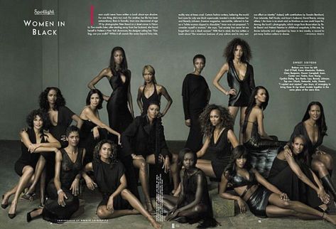 Women In Black Kara Young, Family Photo Outfits Winter, Karen Alexander, Group Photo Poses, Cynthia Bailey, Group Poses, Flashback Friday, Group Photography, Annie Leibovitz