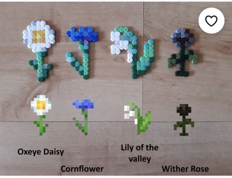 flowers 3 in 2022 | Hamma beads ideas, Diy perler bead crafts, Perler crafts Succulent Perler Bead Pattern, Heartstopper Leaves Perler Beads, Perler Wall Decor, Perler Bead Minecraft Flower, 3d Perler Bead Frog, Perler Flower Patterns, Perler Plants, Peeler Beads Cute, Flower Pearler Bead