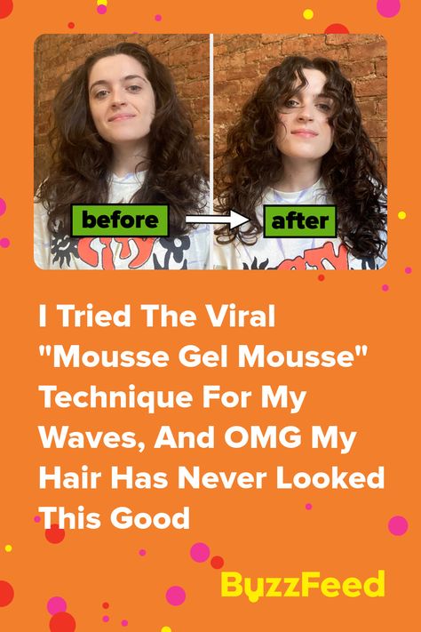 I Tried The Viral "Mousse Gel Mousse" Technique For My Waves, And OMG My Hair Has Never Looked This Good Moose Or Gel For Curly Hair, Best Volumizing Mousse, Gel Curly Hair, Curly Hair Mousse, Curl Routine, Poofy Hair, Volumizing Mousse, Summer Hacks, Styling Mousse