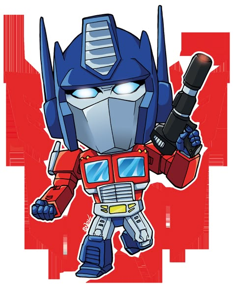 Check out this awesome - Transformed Deformed - design on @Redbubble! Chibi Optimus Prime, Optimus Prime Cute, Chibi Transformers, Transformers Chibi, Cartoon Transformers, Transformers Cartoon, Optimus Prime Art, Transformers Birthday Parties, Transformer Party