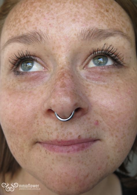 Healed 12g septum featuring ring  #septum #septumpiercing #septumring #piercings #bodypiercing #bodyjewelry  #legitbodyjewelry #jewellery #ninjaflower #wellington 12g Septum, Septum Piercing, Nostril Hoop Ring, Wellington, Body Jewelry, Septum Ring, Piercings, Nose Ring, Ring