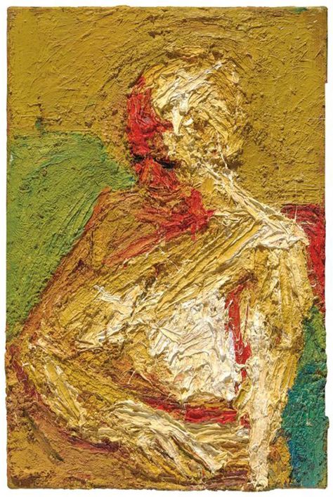 Half-length Nude (1958) Auerbach Frank, Neo Rauch, Impasto Paintings, Frank Auerbach, London School, Anselm Kiefer, Tate Britain, Figurative Artwork, Impasto Painting