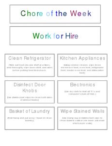 Free printable chore charts that are customizable. Plus a Work for Hire printable and system to allow the kids to work for extra money after chores... Feeding Newborn, Rewards Chart, Free Printable Chore Charts, Chore System, Daily Chore Charts, Chore Cards, Chore Board, Child Nutrition, Child Sleep