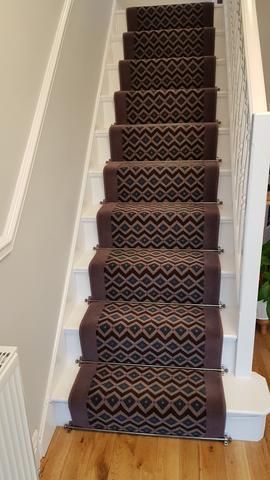 Axminster Carpets, Hall Runner, Carpet Stairs, Stair Runner Carpet, Stair Runner, House Stairs, Carpet Runner, Plum, Animal Print Rug