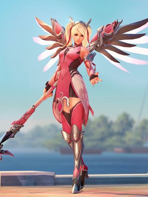 Mercy charity skin for breast ca ncer foundation Pink Mercy, Overwatch, A Woman, Skin, Pink