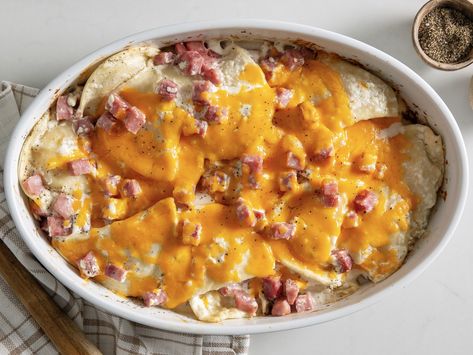 Ham And Pierogi Casserole, Pierogi Bake, Pierogies Recipe, Pierogi Casserole, Lemon And Honey, Ham Dinner, Ham Casserole, Cheese Bake, Easy Cheese