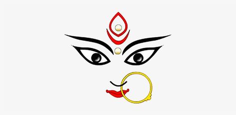 Durga Maa Nail Art, Durga Mata Face Drawing, Mata Rani Drawing Easy, Durga Mata Rangoli, Durga Maa Easy Drawing, Durga Maa Eyes, Maa Durga Png, Durga Maa Face Drawing, Durga Face Drawing