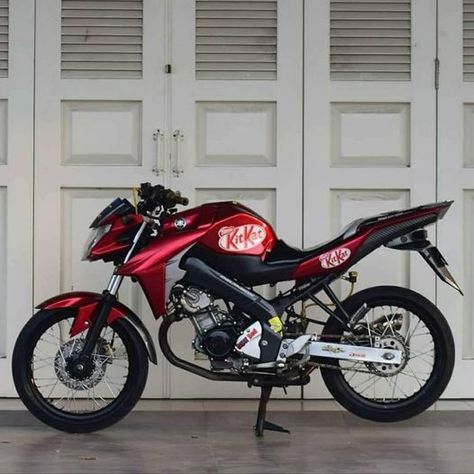 Modifikasi Vixion Hitam Merah Modif Motor, Motor Kawasaki, Sepeda Motor, Bike, Vehicles