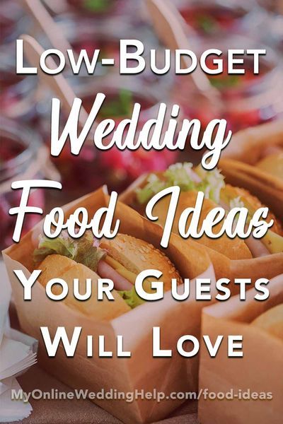 Wedding reception food tips and ideas to help stay within budget. Low funds doesn't have to mean a boring wedding menu. Here are ideas for making your food unique while still keeping the costs low. Read them all only on the MyOnlineWeddingHelp.com blog. Doing Your Own Wedding Food, Foods To Serve At A Wedding Receptions, Best Party Ideas For Adults, Buffett Ideas Wedding, Wedding Dinner Alternatives, Budget Friendly Wedding Appetizers, Diy Catering Wedding, Rehearsal Dinner Food Ideas On A Budget, Cheap Wedding Meals