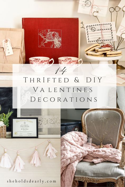 Check out these 14 thrifted and DIY Valentine Decorations for some elegant, vintage ideas this year in your home. Classy Valentines Day Decor, Moody Valentines Decor, Mid Century Modern Valentines Decor, High End Valentines Decor, Classic Valentines Day Decor, Thrifted Valentines Gift, Eclectic Valentines Decor, Tasteful Valentine Decor, Elegant Valentines Day Decorations