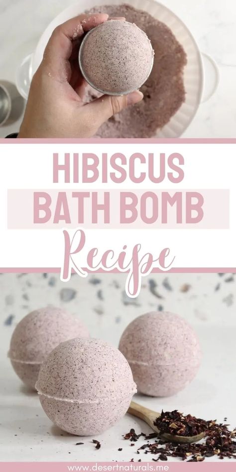 This DIY Hibiscus Bath Bomb recipe is perfect for you if you love DIY natural bath products.! Using all-natural ingredients, these fizzy bath bombs are fun to make and gentle on your skin. Whether for yourself or as a handmade gift, they’re perfect for bath lovers who want a homemade touch. Try out this easy recipe and turn your bath time into a luxurious spa experience! The hibiscus is incredible for your skin and you can add essential oils for even more benefits. Diy Bath Bomb Recipe, Bath Bomb Recipe Easy, Diy Self Care, Diy Bath Bomb, Bath Bomb Recipe, Diy Soap Recipe, Homemade Beauty Recipes, Body Butters Recipe, Bombe Recipe