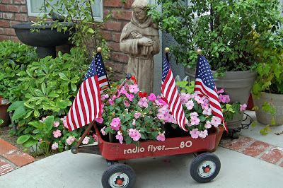 Happy Birthday America, Radio Flyer, 4th Of July Ideas, Fourth Of July Decor, Red Wagon, Patriotic Crafts, July Ideas, Americana Decor, 4th Of July Celebration