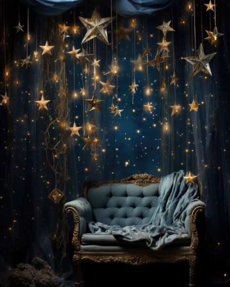 Acomaf Aesthetic, Masquerade Ball Decorations, A Night Under The Stars, Digital Photography Backgrounds, Holiday Shoot, Moon Projects, Night Under The Stars, Starry Night Wedding, Midnight Rose